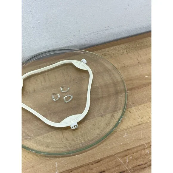Whirlpool Microwave Glass Turntable Plate Tray w/ Support Ring For UMV1160CW - Picture 4 of 11